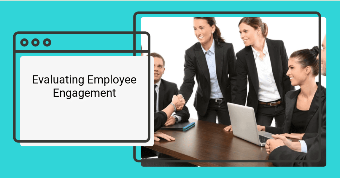 An image showing staff evaluating employee engagement