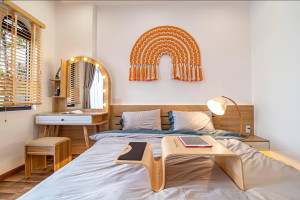 An image of hotel room setup